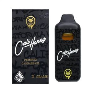 California Honey Vapes UK — 2G liquid diamonds disposable, White and Black editions, gold honeybee branding
